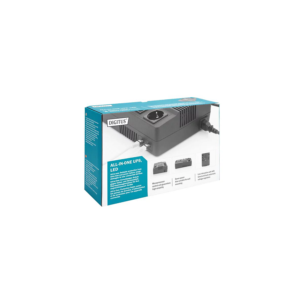 DIGITUS All-in-One UPS - USV - 360 Watt - 600 VA