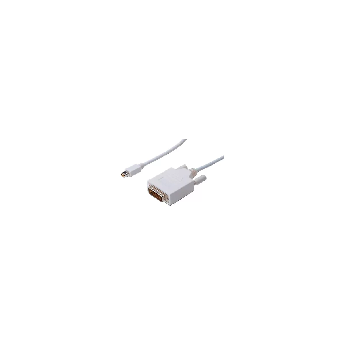 Weißes Adapterkabel, Mini DisplayPort auf DVI.