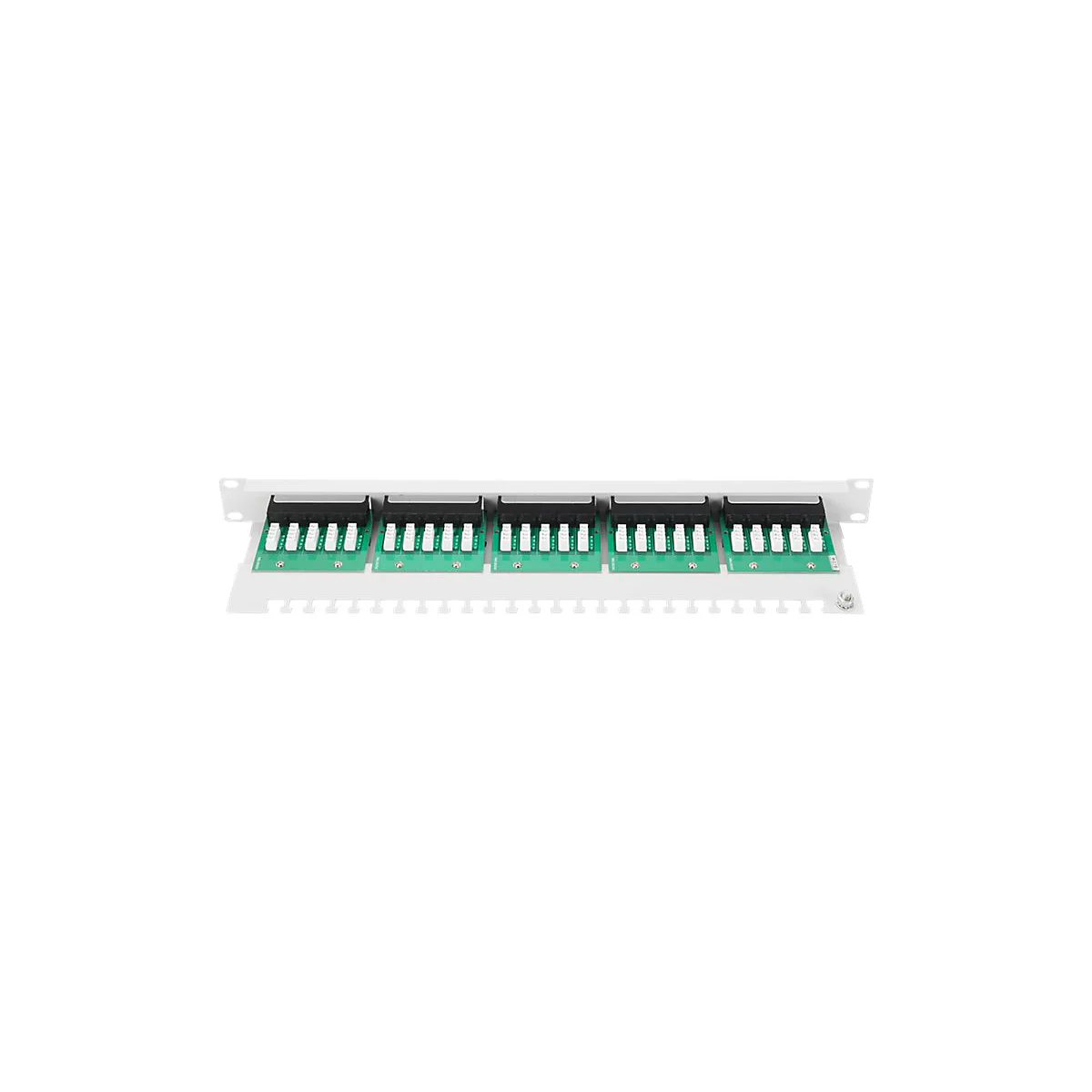 DIGITUS CAT 3 ISDN - Patch Panel - Rack montierbar - CAT 3 - RJ-45 X 25 - Grau, RAL 7035