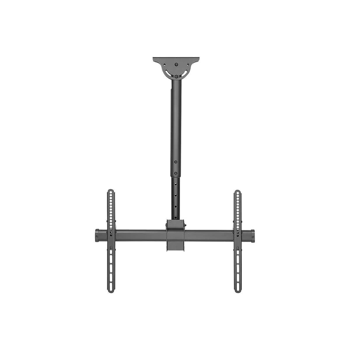 Deckenhalterung fÃ¼r Fernseher, grau, Metall, detailreich.