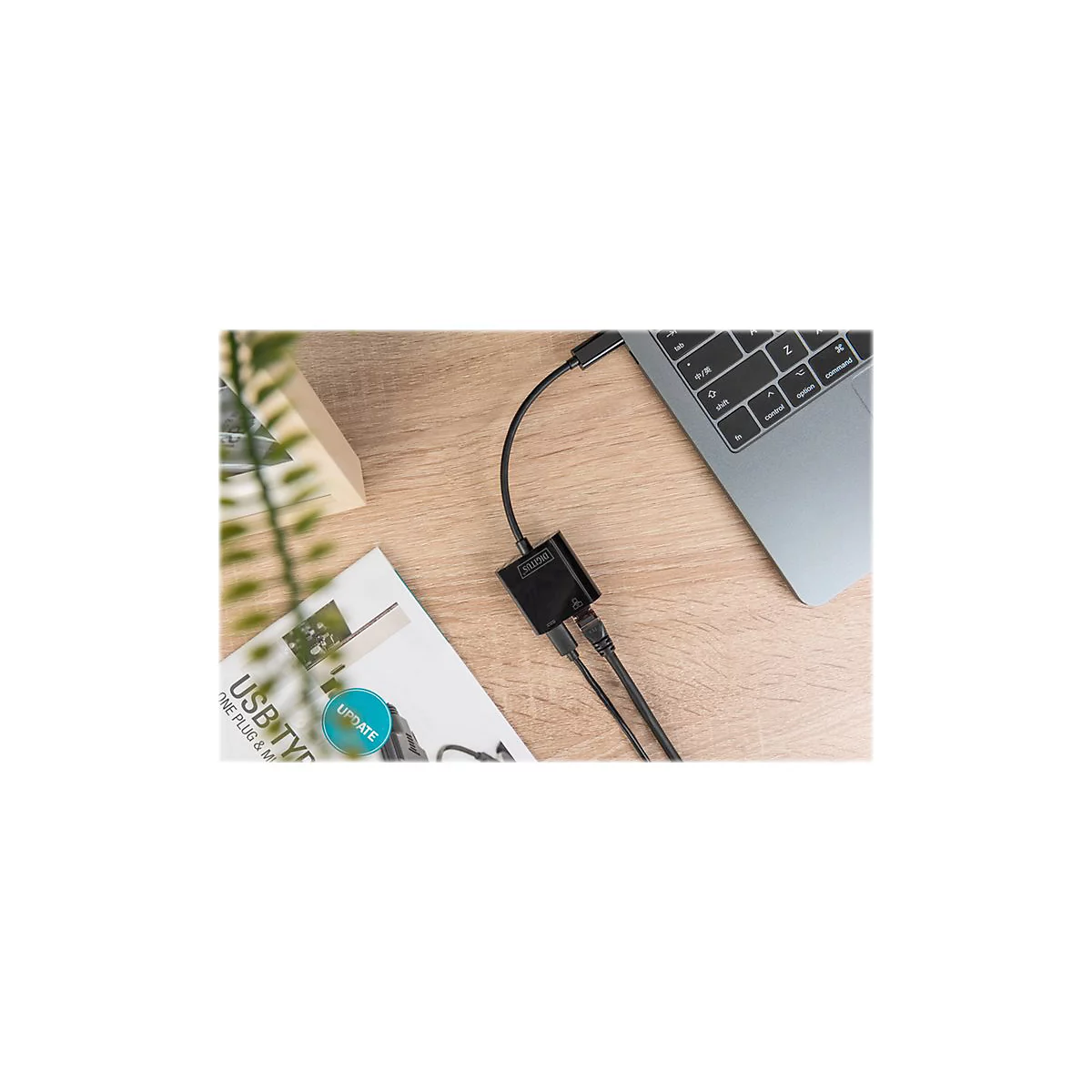 DIGITUS DN-3027 - Netzwerkadapter - USB-C - Gigabit Ethernet + USB-C