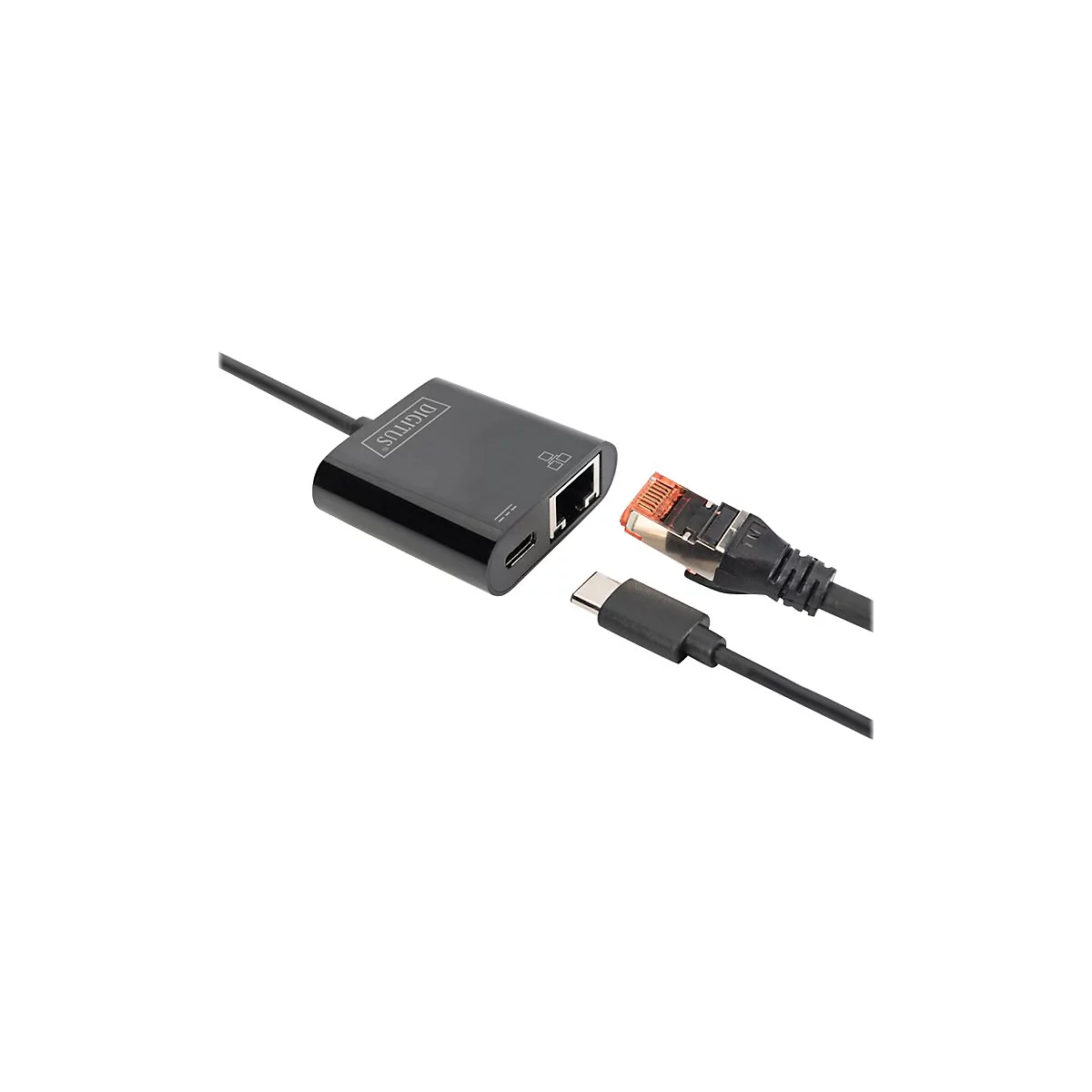 DIGITUS DN-3027 - Netzwerkadapter - USB-C - Gigabit Ethernet + USB-C