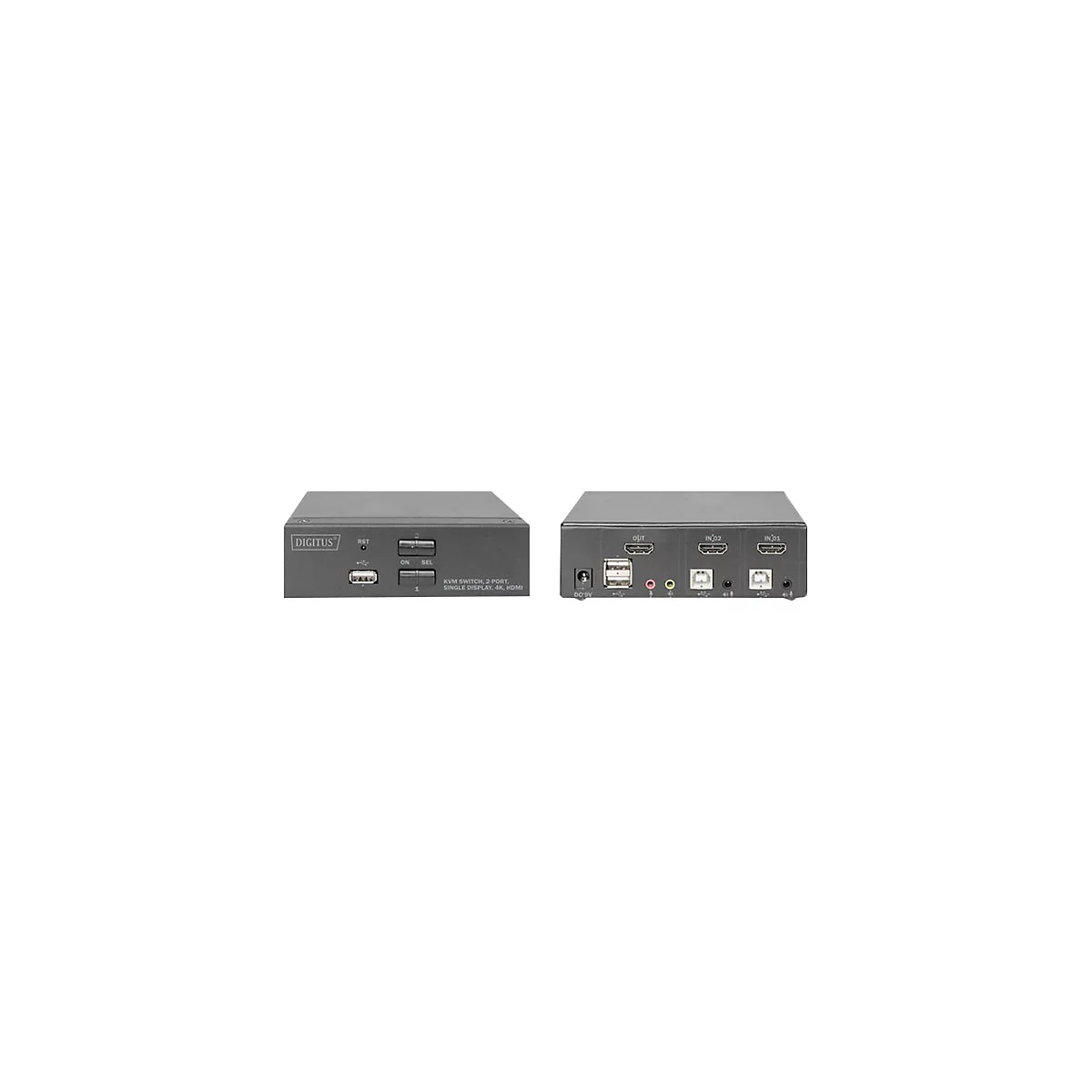 DIGITUS DS-12870 - KVM-/Audio-/USB-Switch - 2 Anschlüsse