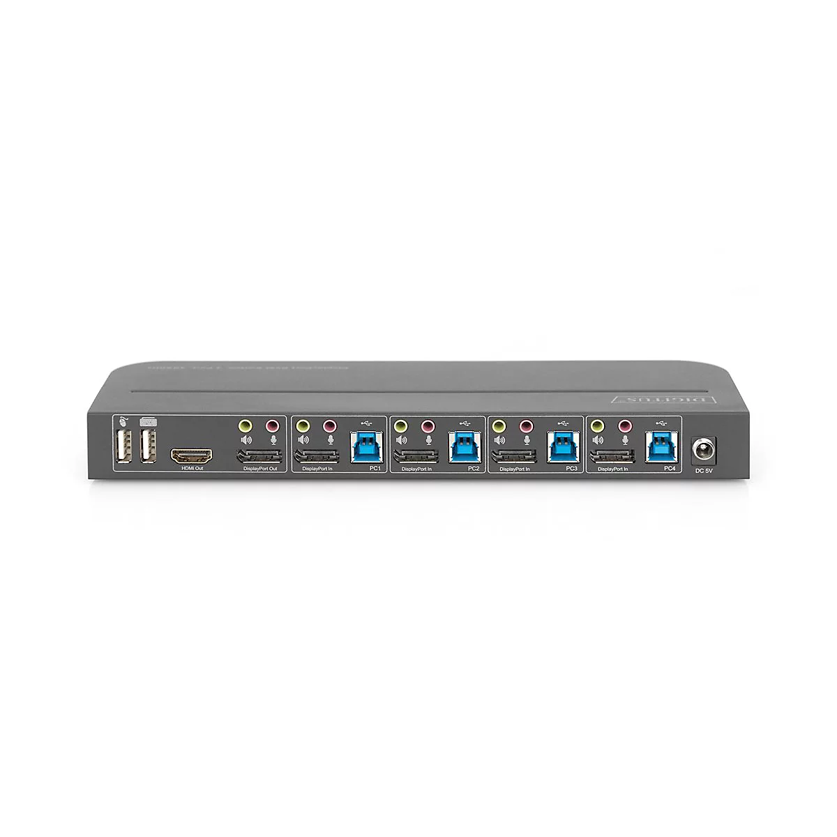 DIGITUS - KVM-/Audio-Switch - 4 x KVM/Audio - 1 lokaler Benutzer - Desktop