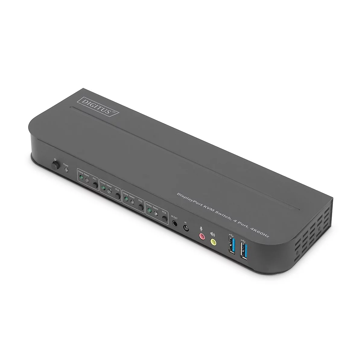 DIGITUS - KVM-/Audio-Switch - 4 x KVM/Audio - 1 lokaler Benutzer - Desktop