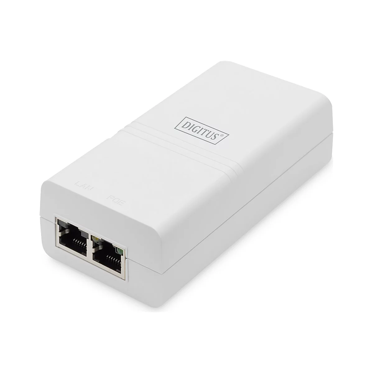 DIGITUS - Power Injector - Gigabit, aktiv, IEEE 802.3af, Midspan - Wechselstrom 100-240 V - 15.4 Watt - Ethernet 10/100/1000