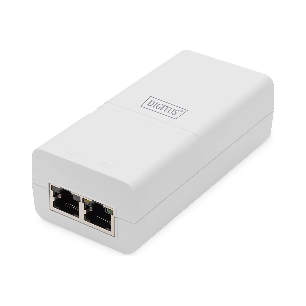 DIGITUS - Power Injector - Gigabit, aktiv, IEEE 802.3af, Midspan - Wechselstrom 100-240 V - 30 Watt - Ausgangsanschlüsse: 2
