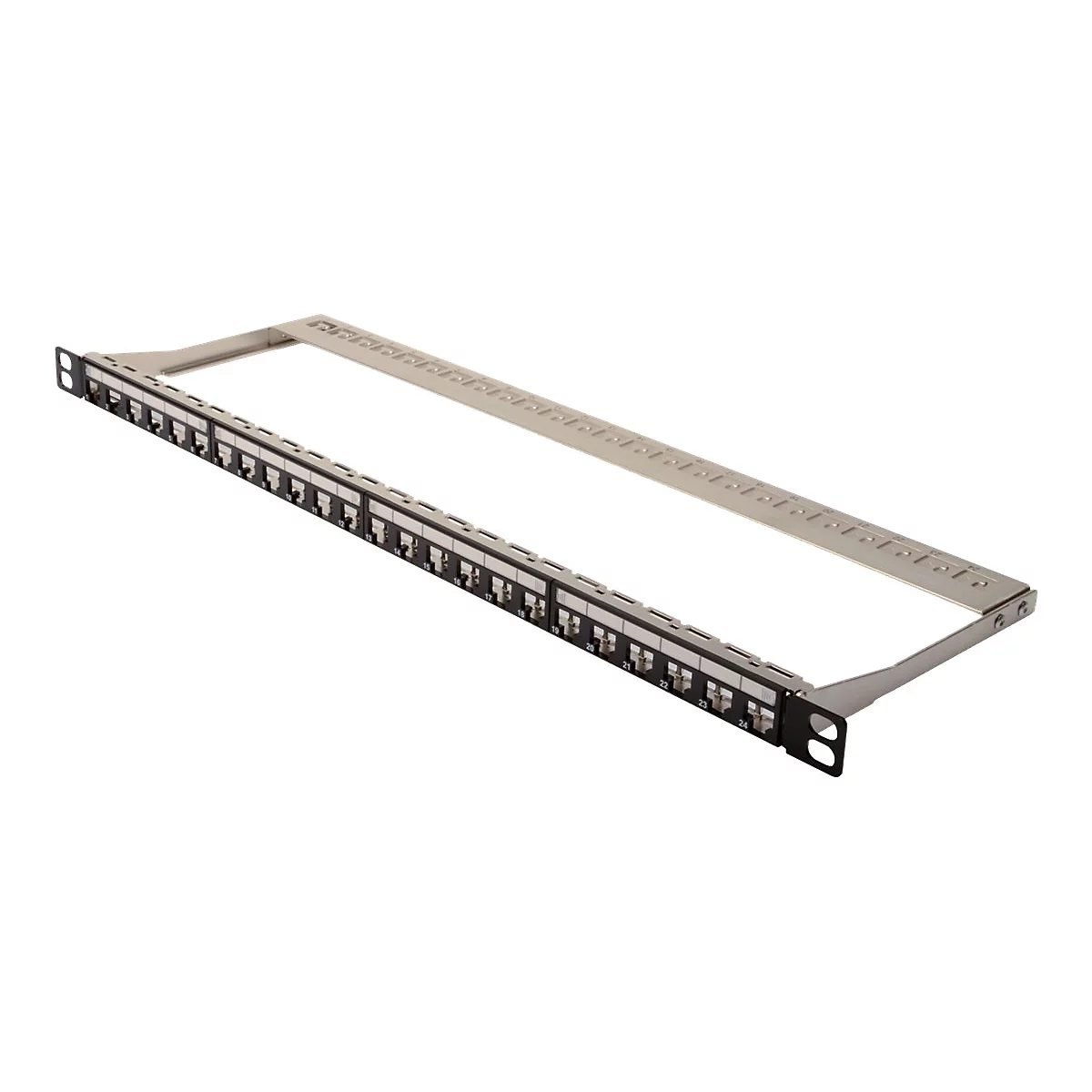 DIGITUS Professional DN-91422 - Patch Panel - CAT 6a - STP - Schwarz, RAL 9005 - 0.5U