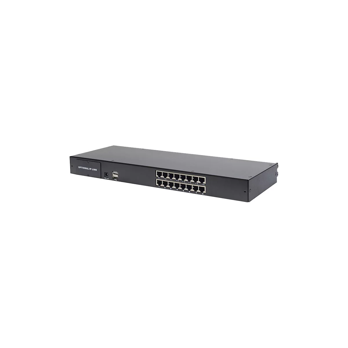 Digitus Professional DS-72211-5GE - KVM-Konsole mit KVM-Switch - 16 Anschlüsse - Deutsch - 48.3 cm (19') - Rack