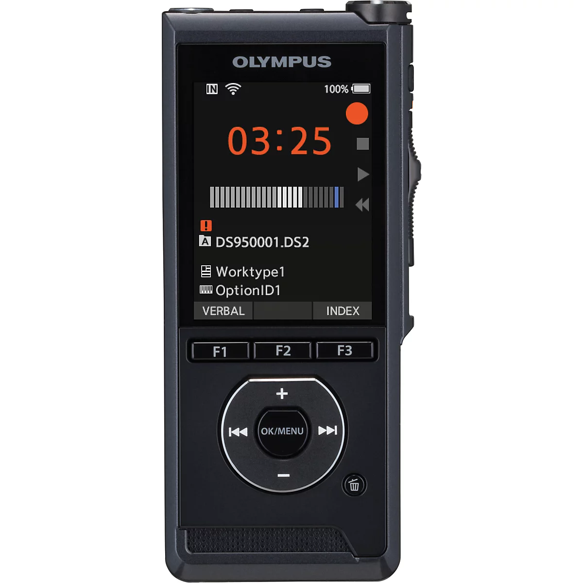 Diktiergerät Olympus DS-9500 Premium Kit, Wi-Fi/WLAN, 2-Stereo-Mikrofone, 2,4 TFT-Farbdisplay