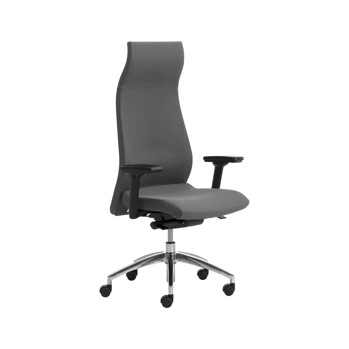 Directiestoel ENERGY, met armleuningen, synchroonmechanisme, CLIMATEX®-bekleding, grijs