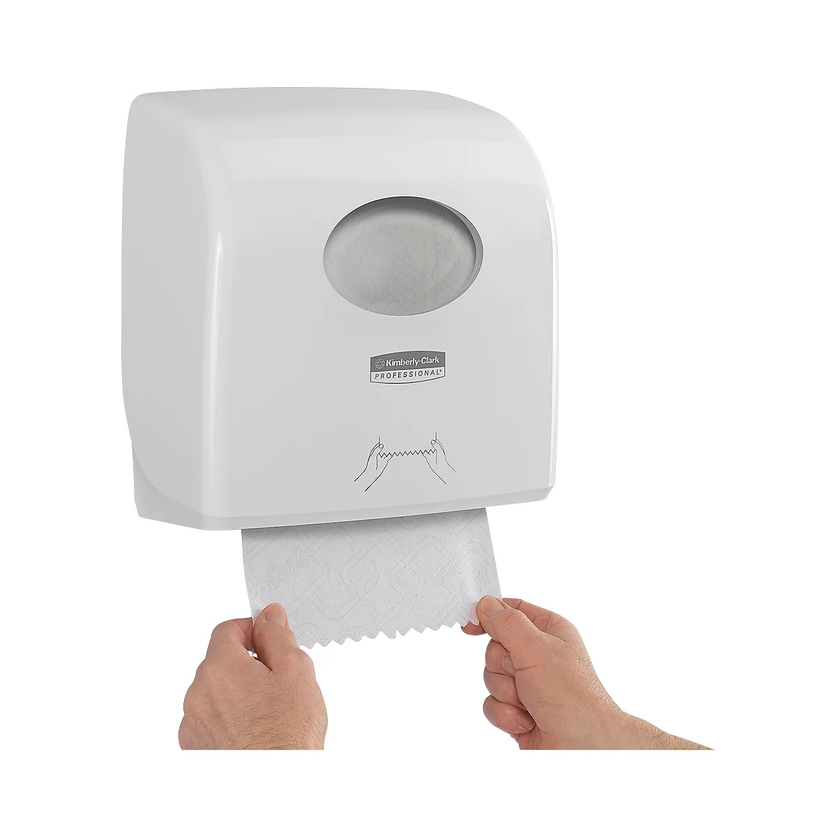 Dispensador de toallas en rollo Kimberly-Clark® Aquarius Slimroll 7955, para zonas de mucho tránsito, blanco