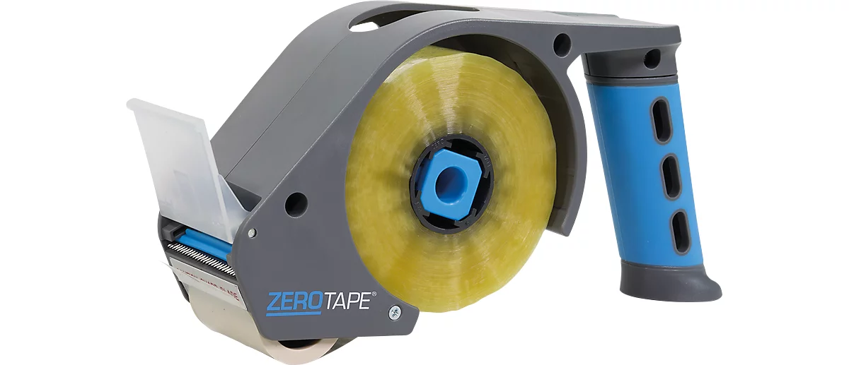 Dispensador manual ZeroTape®, para rollos de 48 mm de ancho por 150 m de largo, desenrollado silencioso, azul