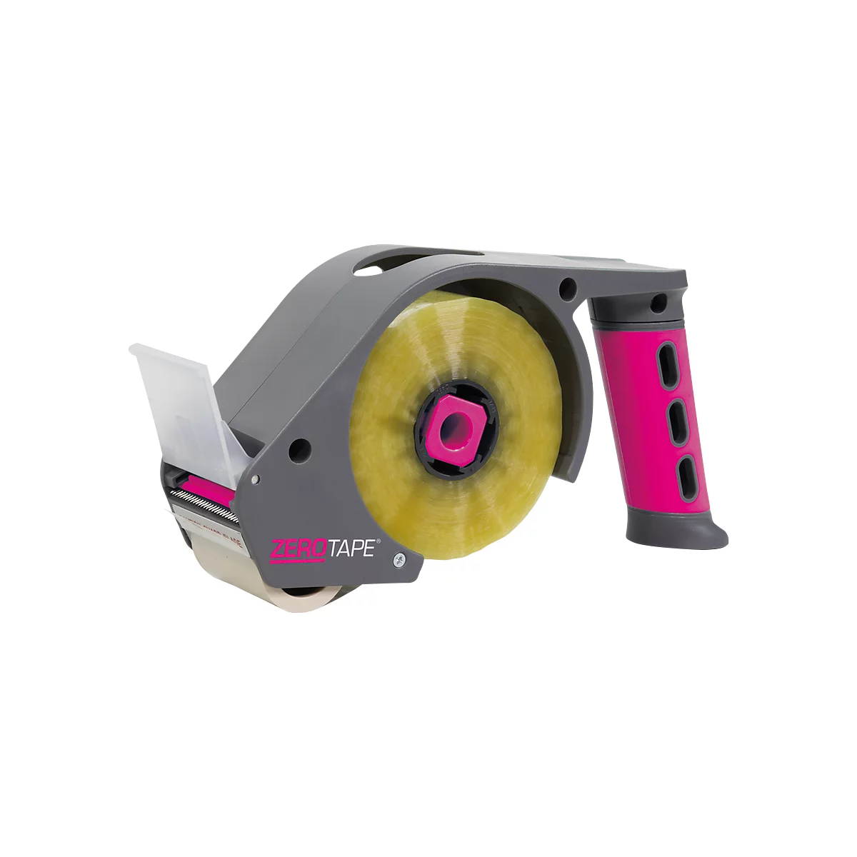 Dispensador manual ZeroTape®, para rollos de 48 mm de ancho por 150 m de largo, desenrollado silencioso, rosa