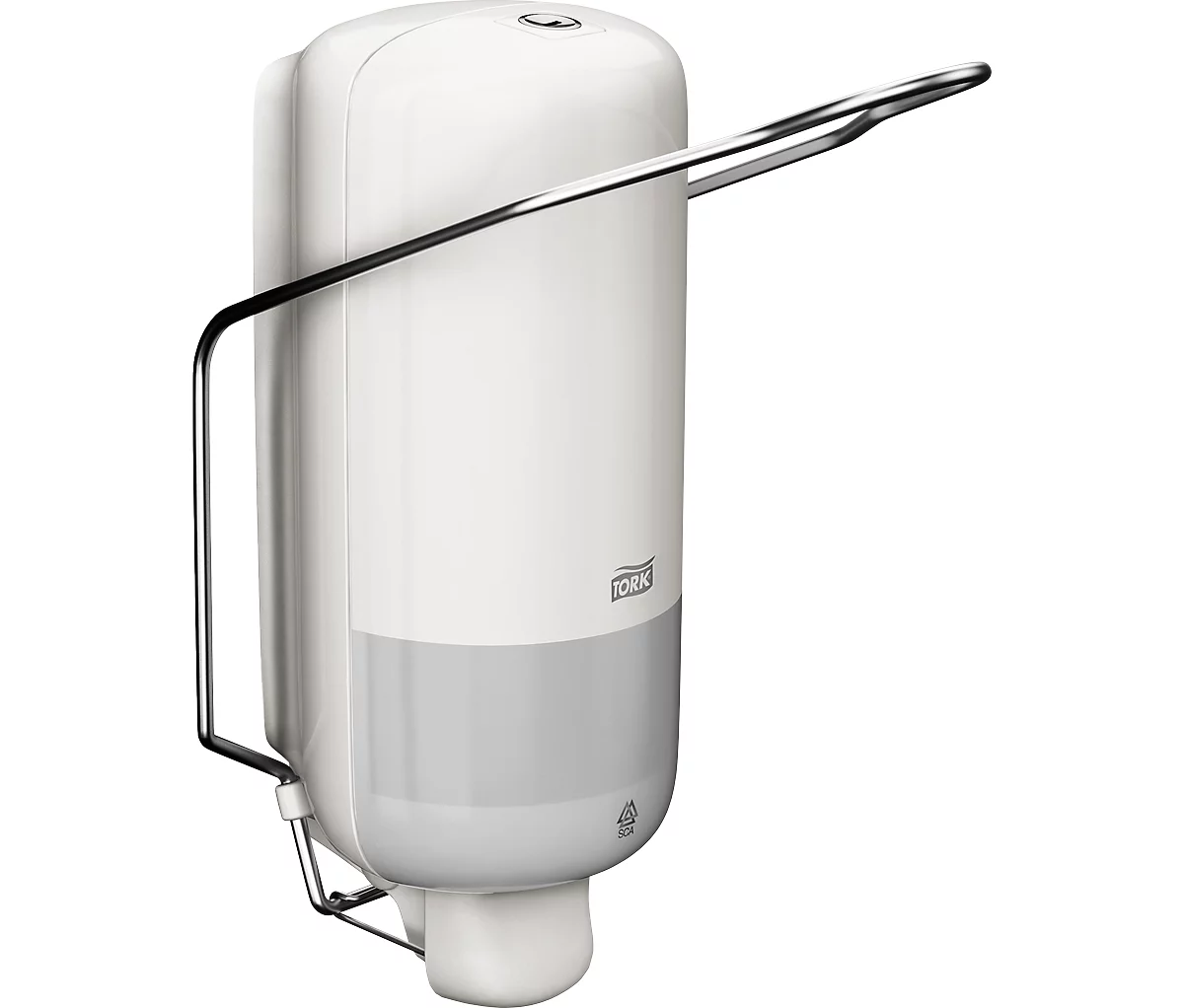 Dispensador Tork® 560101, para jabón líquido o gel desinfectante, dispensación sin manos, ancho 112 x fondo 114 x alto 291 mm, blanco