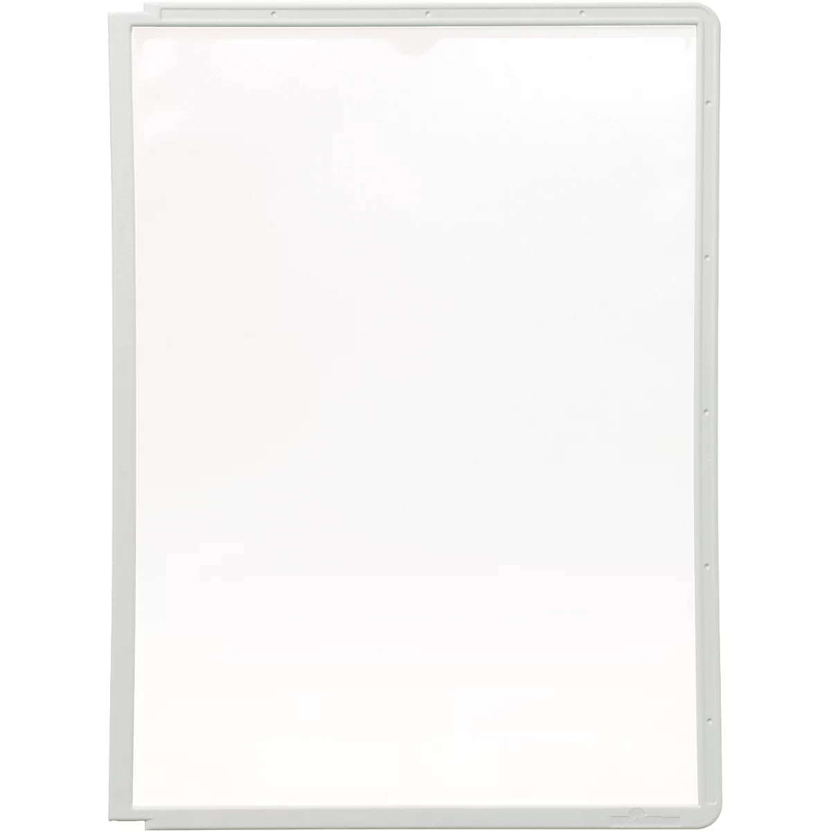 White, rectangular document frame with rounded corners. The frame has a white border and a transparent film.