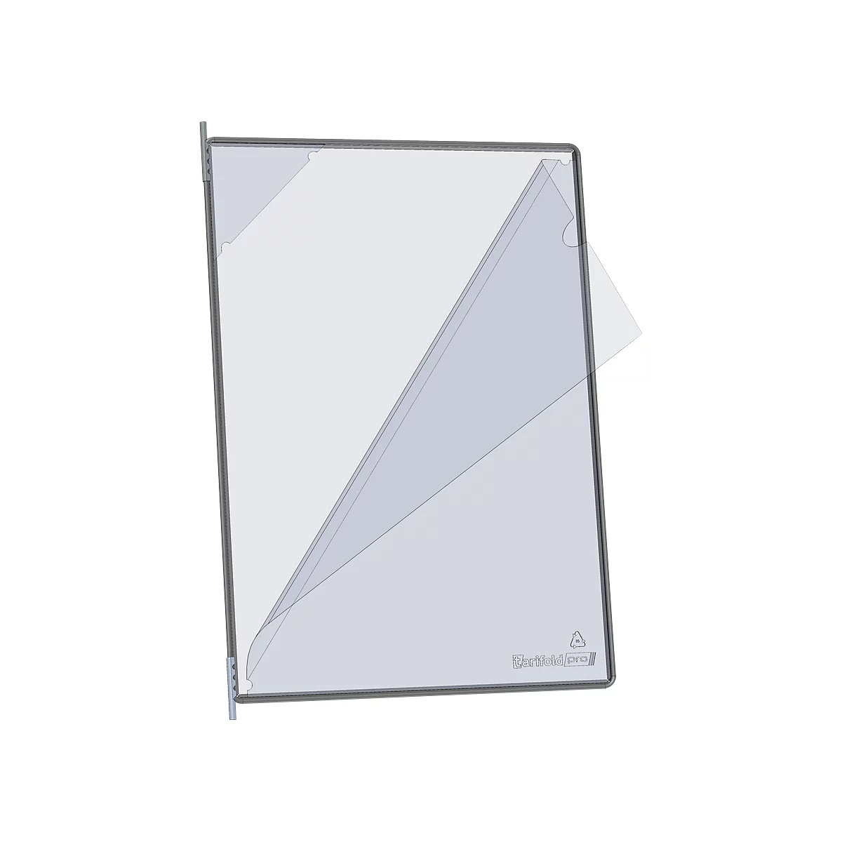 Displaypaneel Tarifold Easy Load Pro, DIN A4, 10 st., hoekslot, metalen draaipunt, blauw, DIN A4, 10 st.
