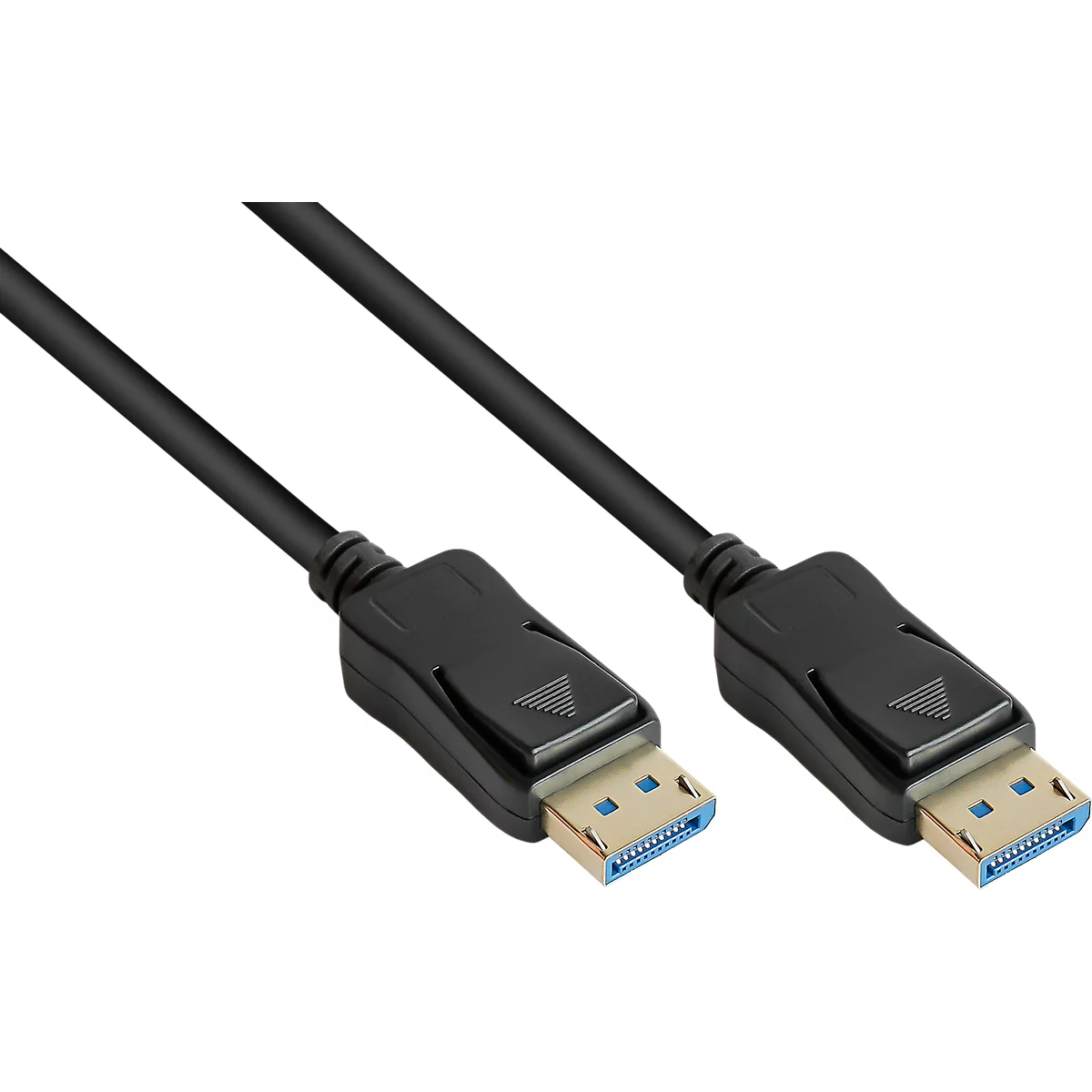 DisplayPort 2.0 kabel Goede verbindingen, tot 8K, tot 54 Gbit/s, koperdraden, vergrendelingsbeveiliging, lengte 0,5 m, zwart