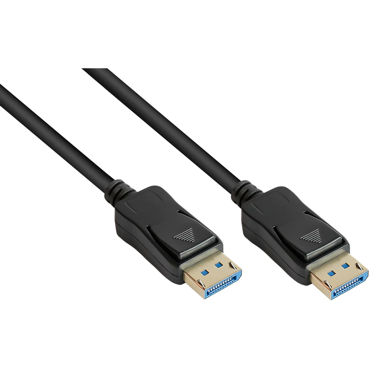 DisplayPort 2.0 kabel Goede verbindingen, tot 8K, tot 54 Gbit/s, koperdraden, vergrendelingsbeveiliging, lengte 1,5 m, zwart