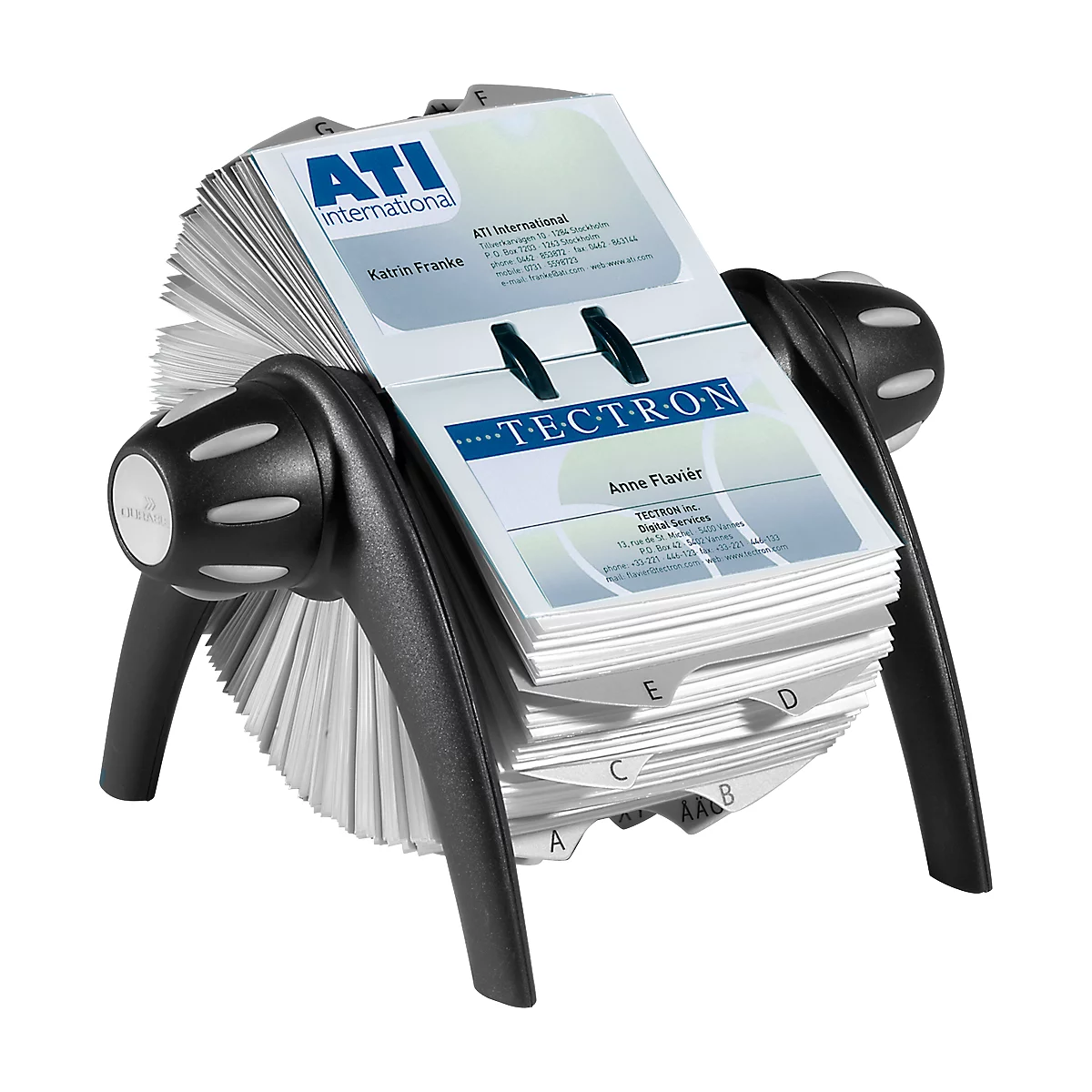 Dispositif rotatifs pour cartes de visite Visifix-Flip DURABLE, pour 200 cartes, noir