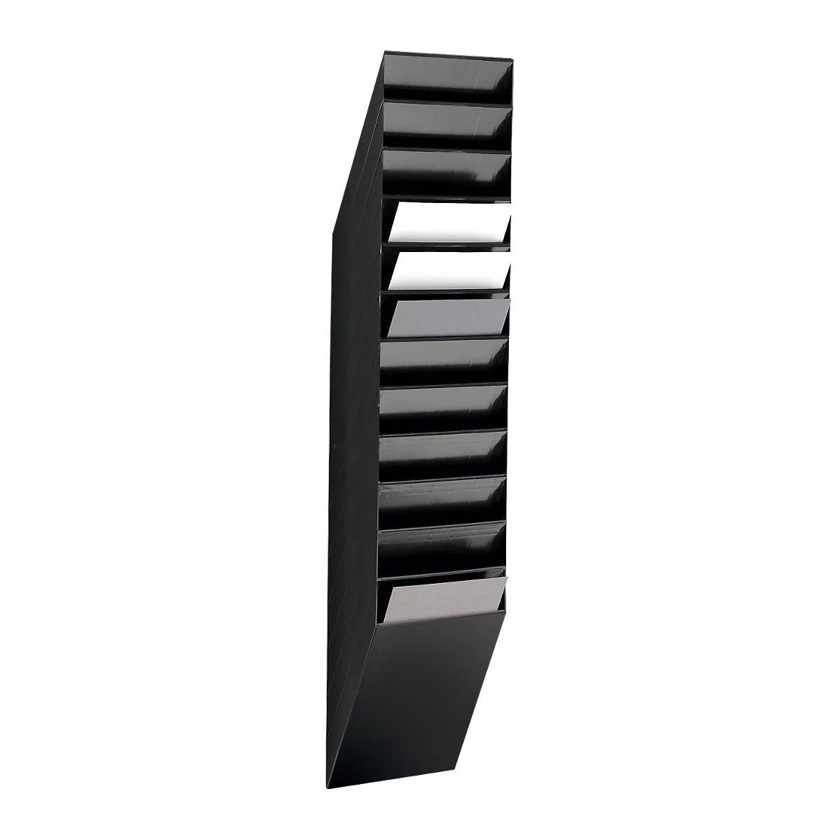 Distributeur de prospectus Flexiboxx 12 DURABLE, 12 distributeurs, A4, portrait, noir
