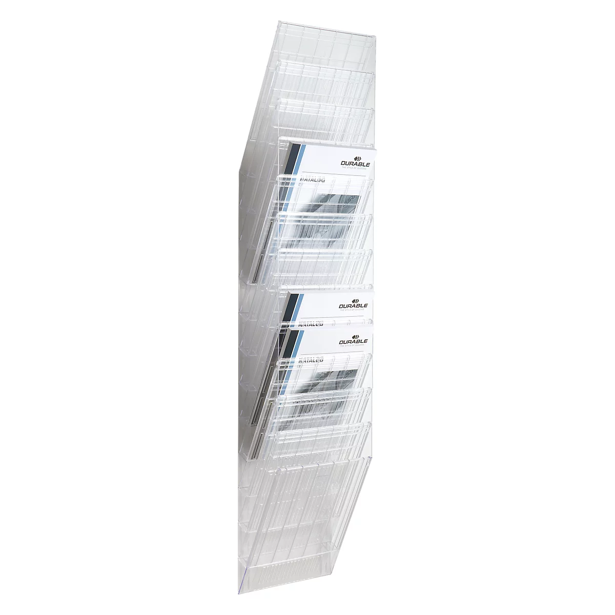 Distributeur de prospectus Flexiboxx 12 DURABLE, 12 distributeurs, A4, portrait, transparent