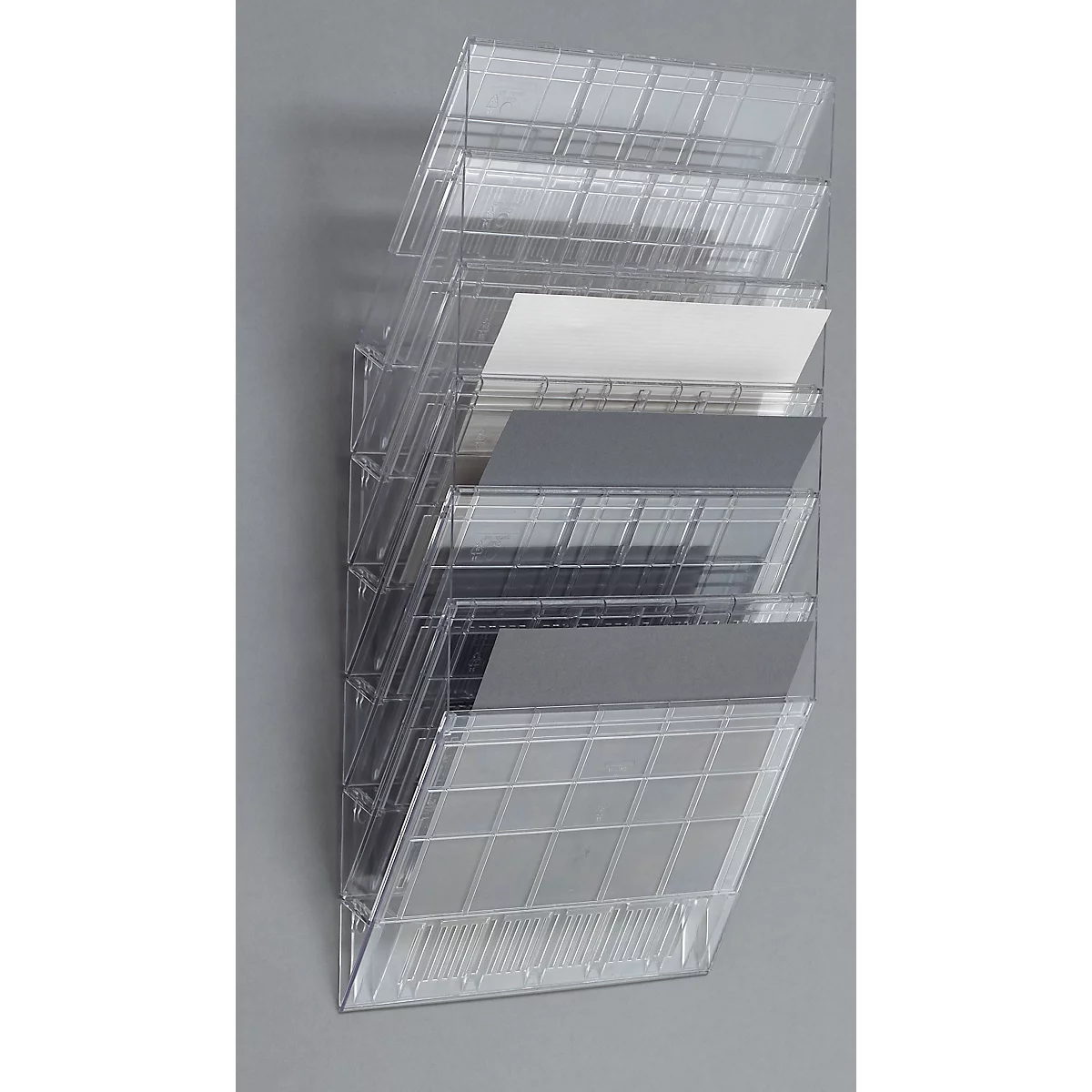 Distributeur de prospectus Flexiboxx 6 DURABLE, 6 distributeurs, A4, paysage, transparent