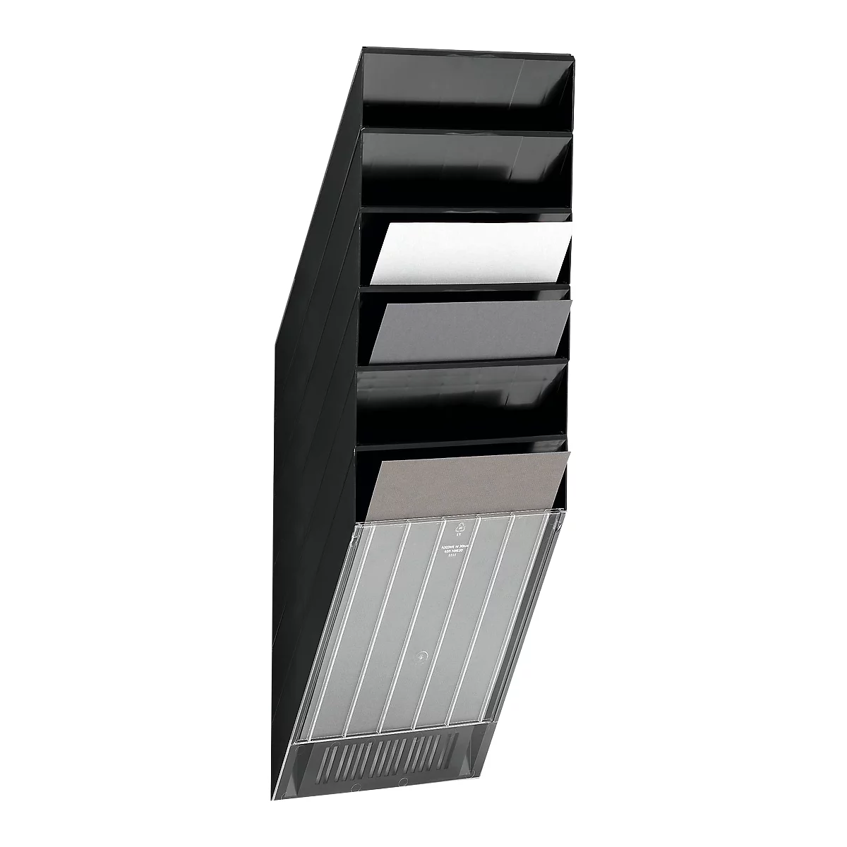 Distributeur de prospectus Flexiboxx 6 DURABLE, 6 distributeurs, A4, portrait, noir