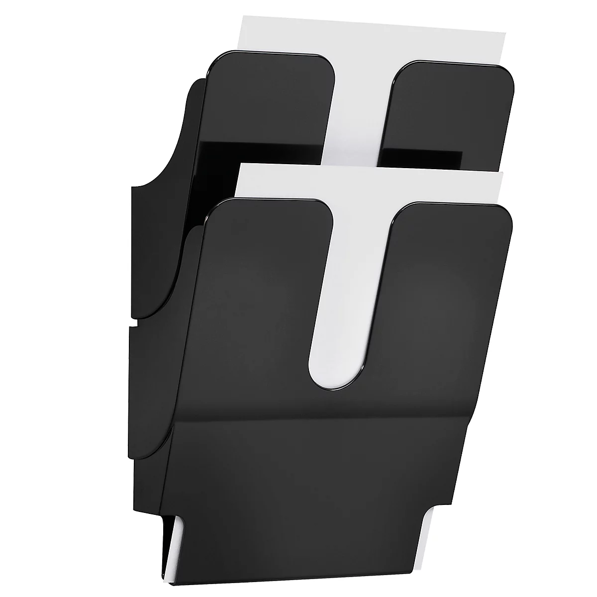 Distributeur de prospectus Flexiplus 2 DURABLE, 2 distributeurs, A4, portrait, noir