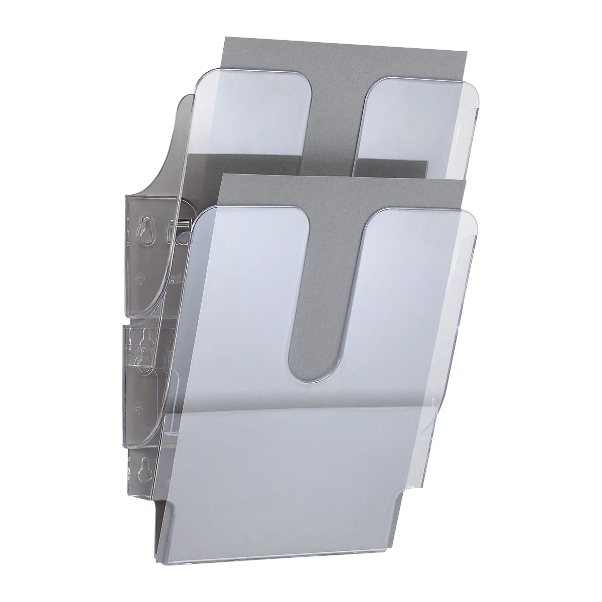 Distributeur de prospectus Flexiplus 2 DURABLE, 2 distributeurs, A4, portrait, transparent