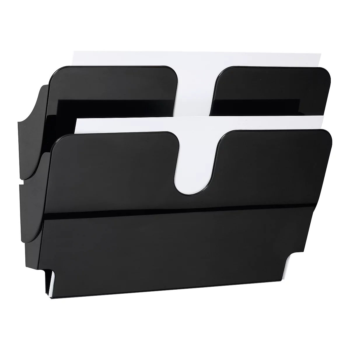Distributeur de prospectus Flexiplus DURABLE, 2 distributeurs, A4, paysage, noir
