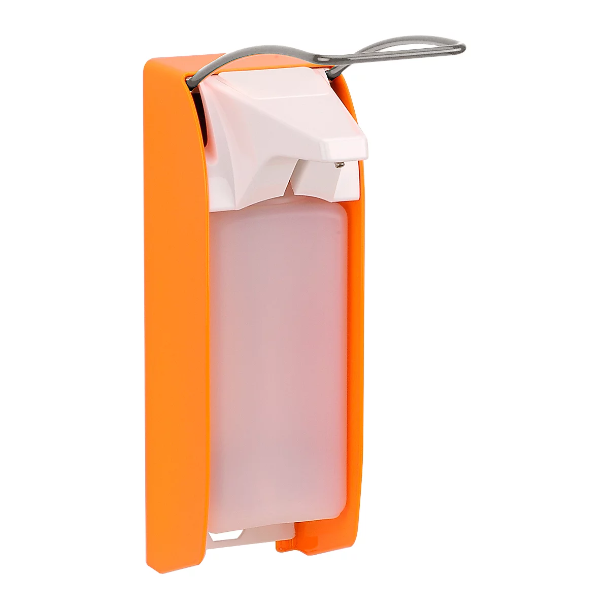 distributeur de savon et de désinfectant Ingo-man plus, 1000 ml, y compris le flacon vide, orange vif