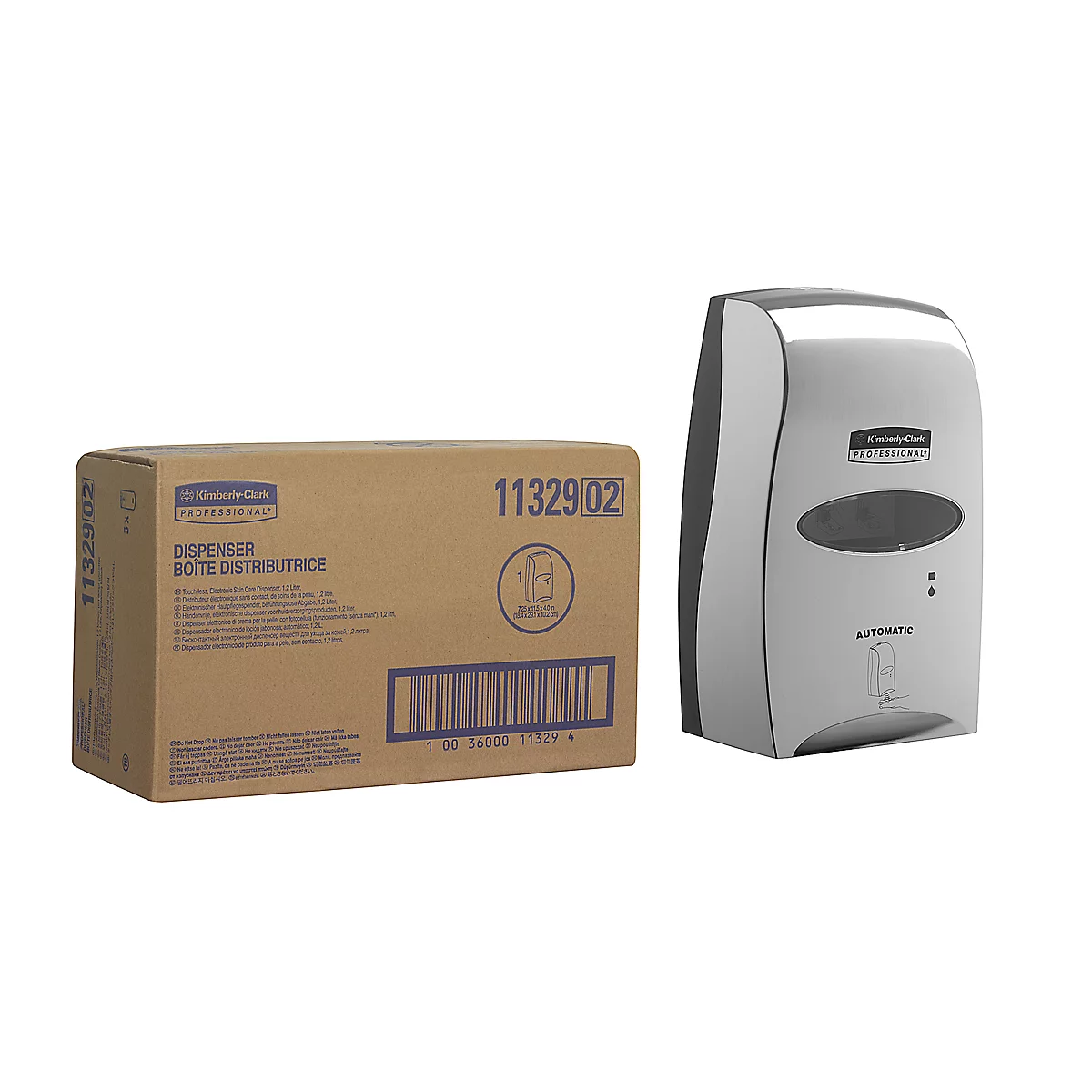 Distributeur électrique désinfectant mains Clark Professional, inox
