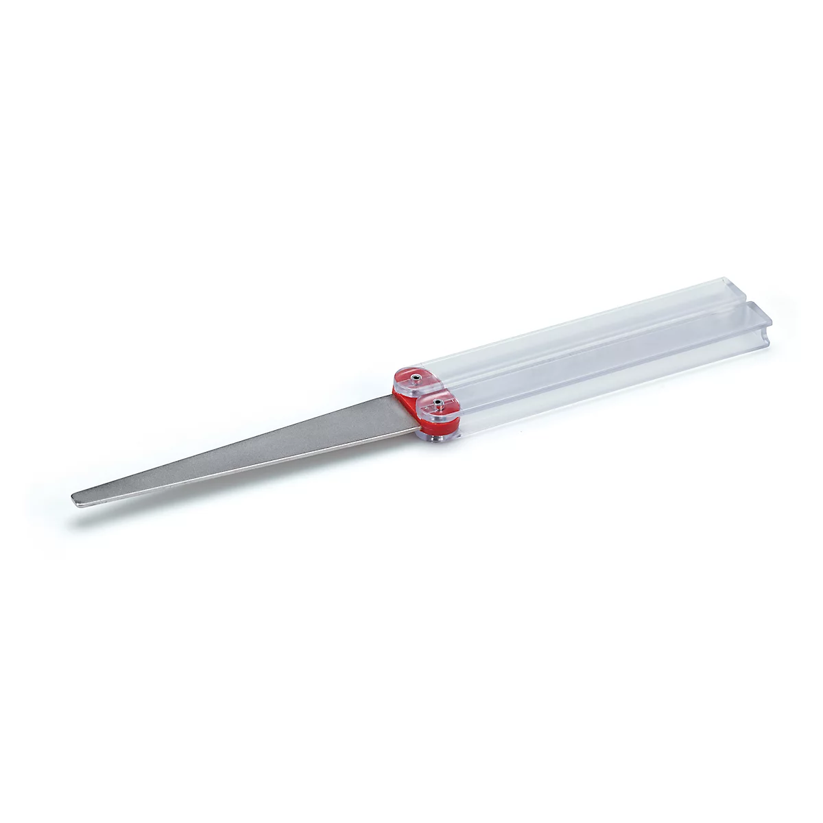 DMT Diamantfeile DiaFold, flach, fein 25 µ, trocken & mit Wasser verwendbar, Klappgriffe, L 113 x B 19-6 mm, grau