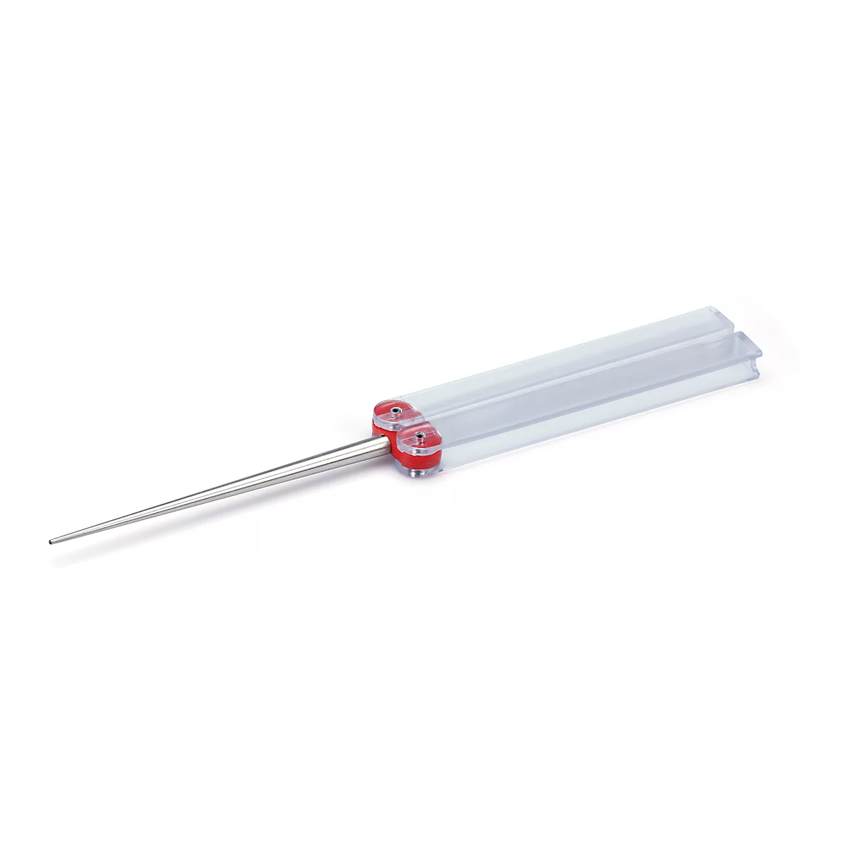 DMT Diamantschärfer DiaFold, für Wellenschliff-Messer, konisch, fein 25 µ, Sägezahnung, trocken & mit Wasser verwendbar, Klappgriffe, L 112,5 mm, rot