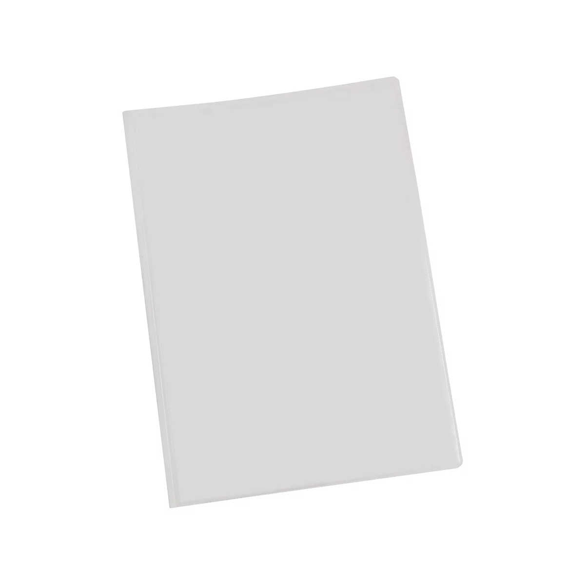 Light gray folder at an angle from above. The folder has a white frame.