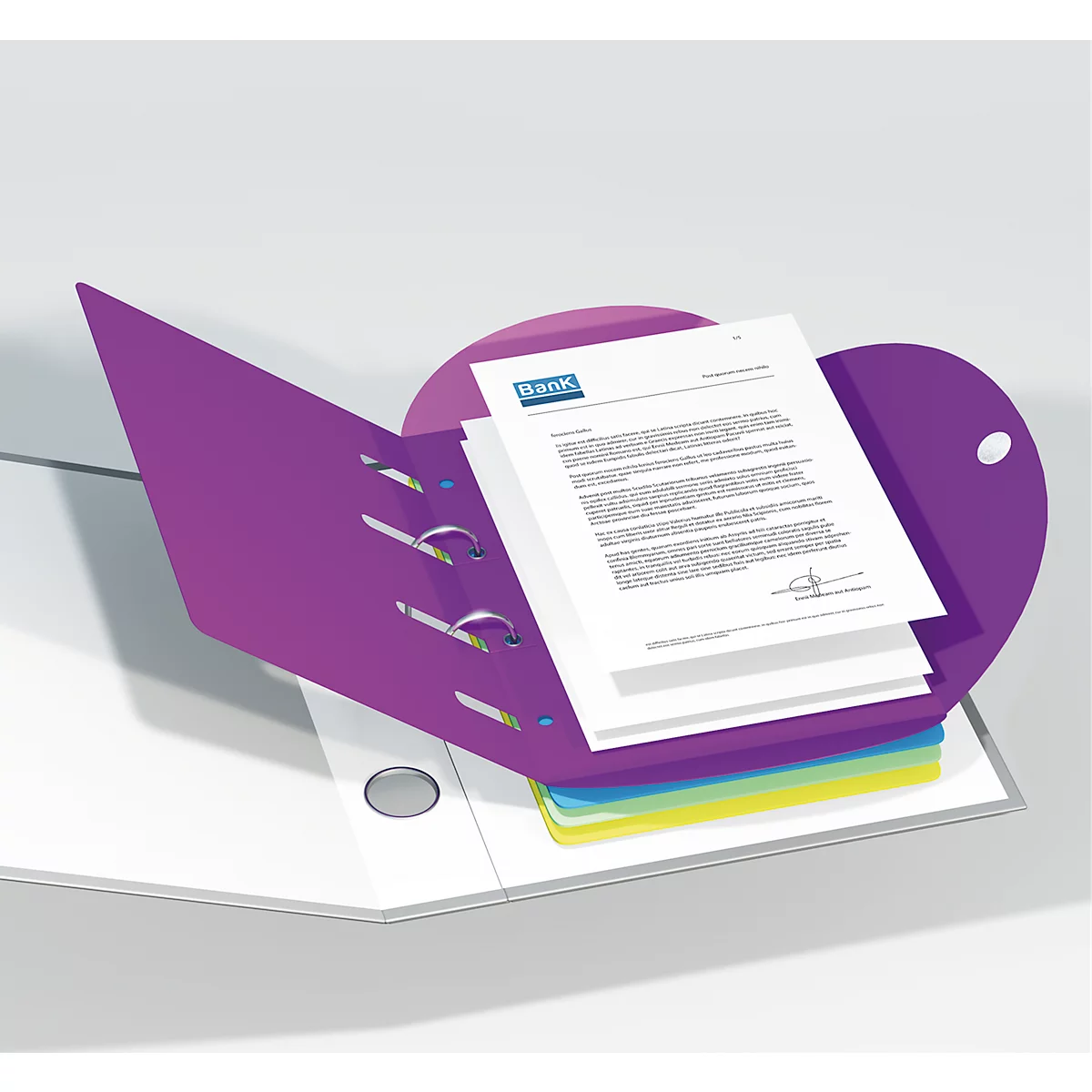 Documentenmap TARIFOLD Smartfolder, formaat A4, voor max. 80 vel, karton, geassorteerde kleuren, 6 stuks