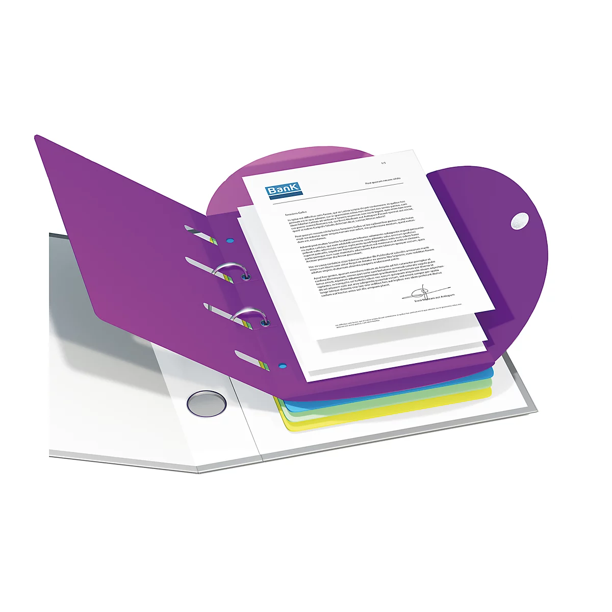Documentenmap TARIFOLD Smartfolder, formaat A4, voor max. 80 vel, karton, geassorteerde kleuren, 6 stuks