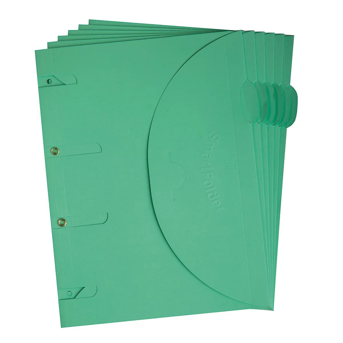 Documentenmap TARIFOLD Smartfolder, formaat A4, voor max. 80 vel, karton, groen, 6 stuks