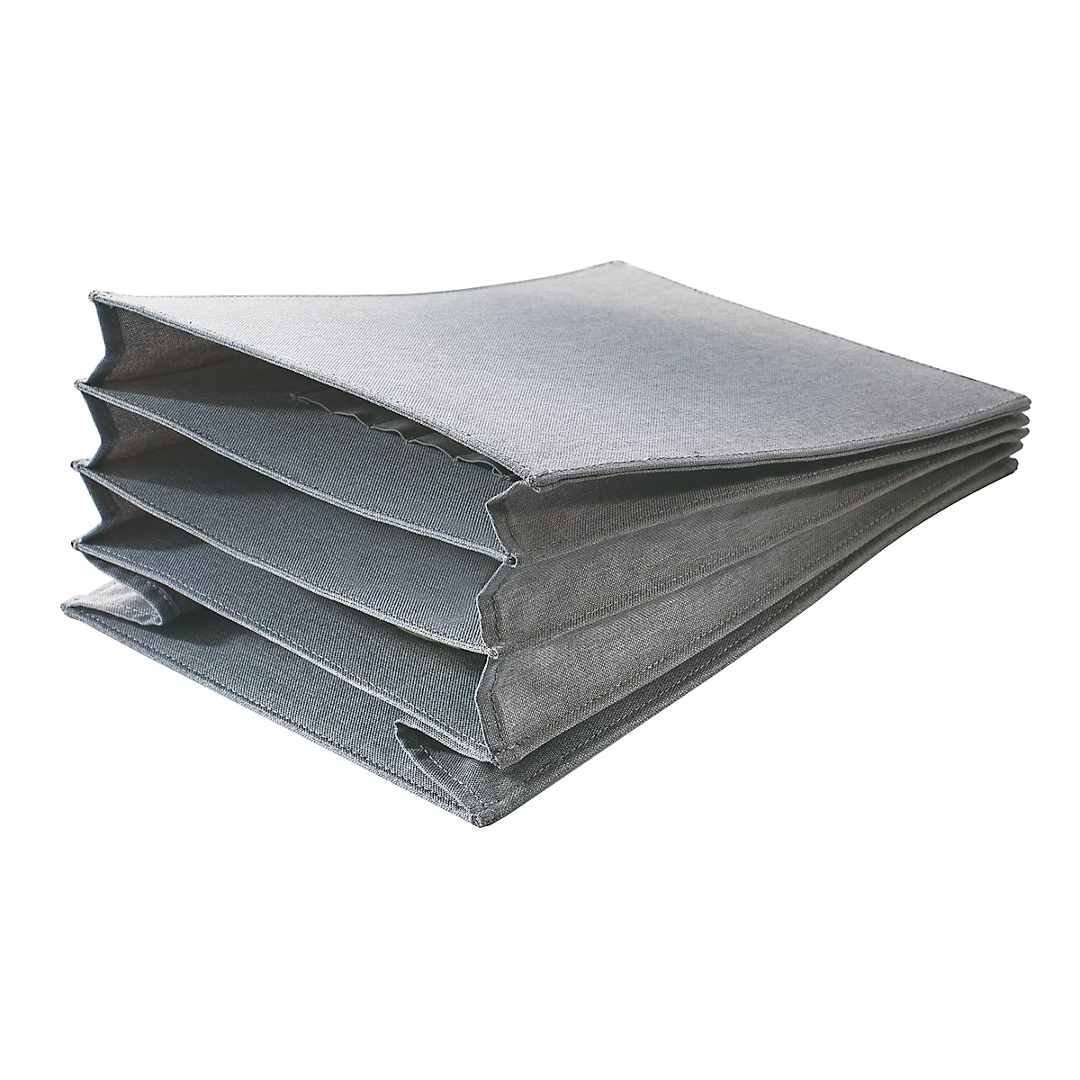 Documentenvakken voor bureau-rugzak/kantoorboxen serie Sigel Move It, 4-vaks structuur, L 245 x B 340 mm, polyester, grijs