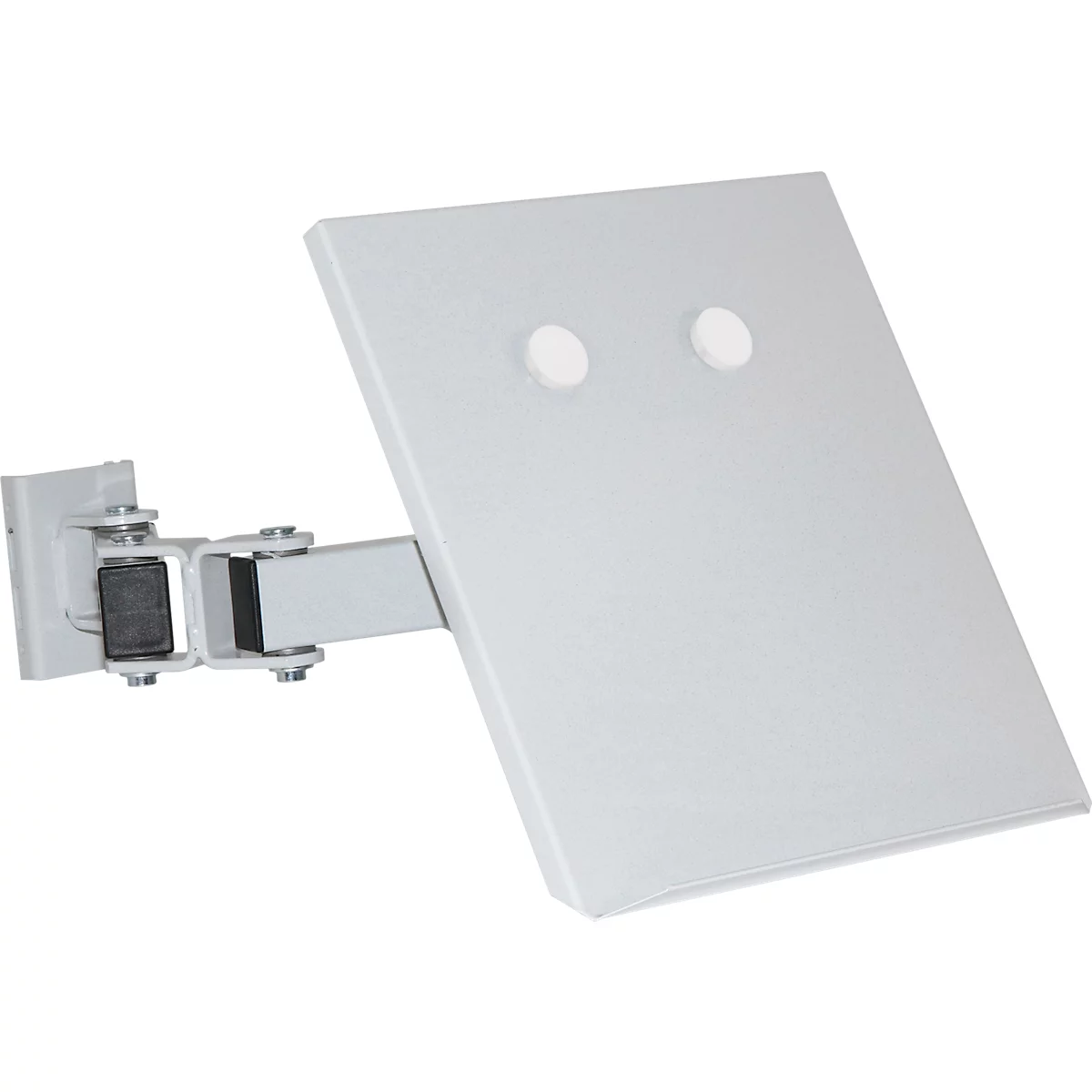 Documenthouder voor werktafel TRESTON Quick Edge, A4, ESD geleidend, zwenkbare dubbele arm, tot 5 kg, B 290 x D 330 mm, staal, lichtgrijs RAL 7035