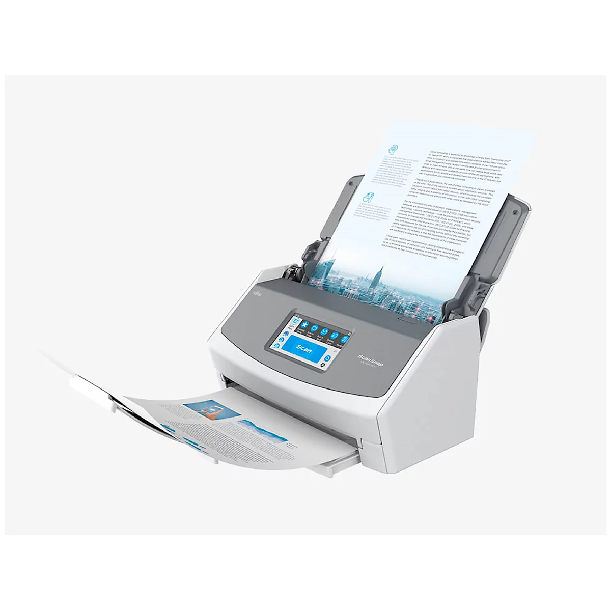 Documentscanner FUJITSU ScanSnap iX1600, zwart-wit/kleuren, USB/WLAN, dubbelzijdig, 600 dpi, 40 pagina's/min, tot A4