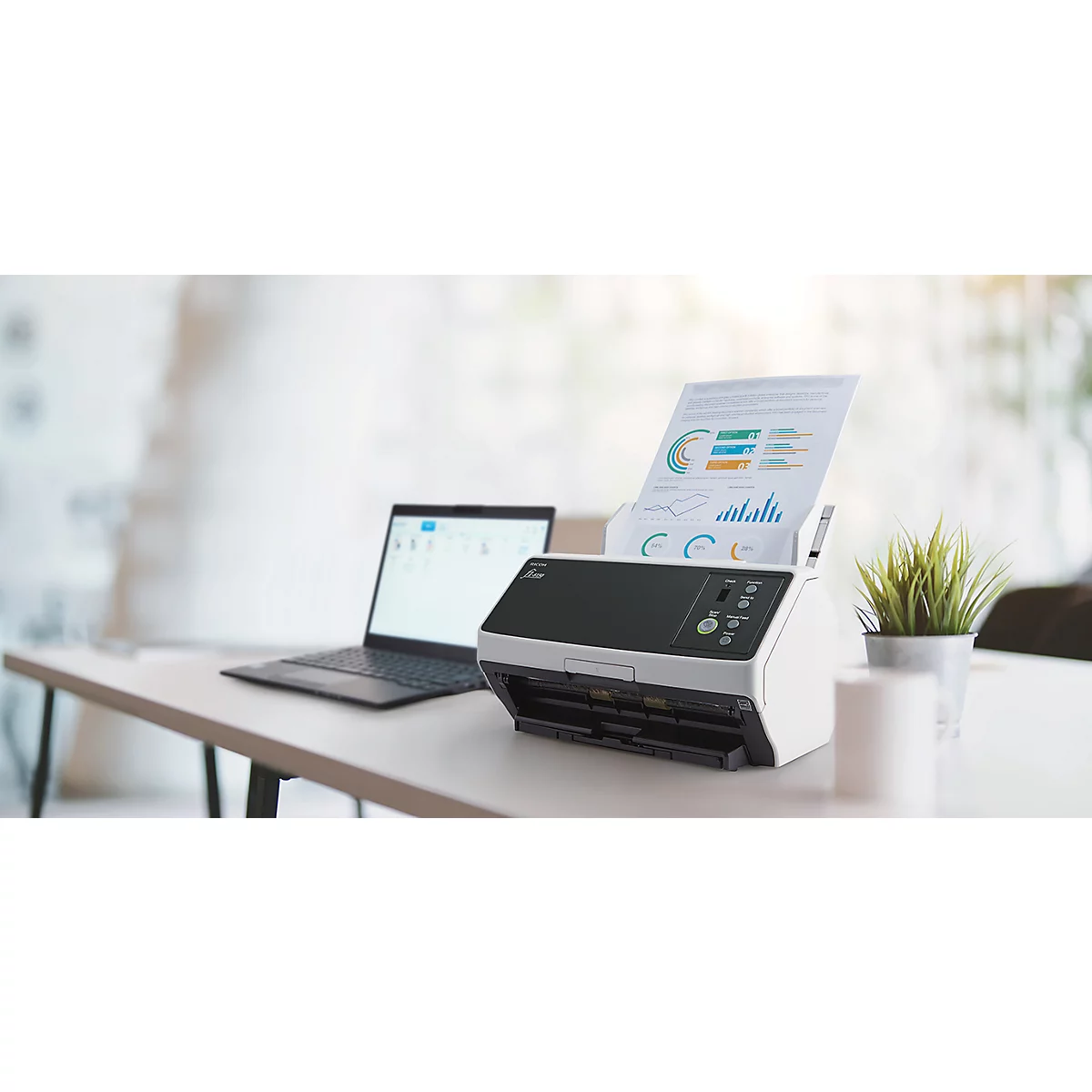 Documentscanner RICOH fi-8150, monochroom/kleur, 50 ppm. &amp; 100 ppm, duplex, USB/LAN, tot A4