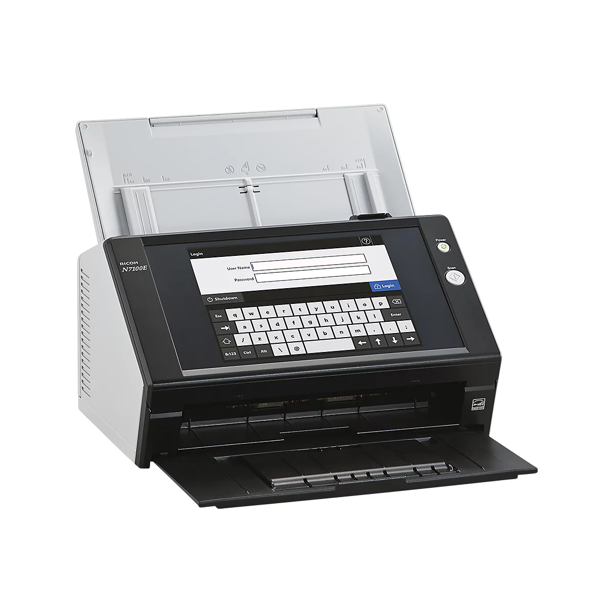 Documentscanner RICOH N7100E, netwerkcompatibel, zwart-wit/kleur, USB, duplex, 200/300 dpi, 25 ppm, tot A4