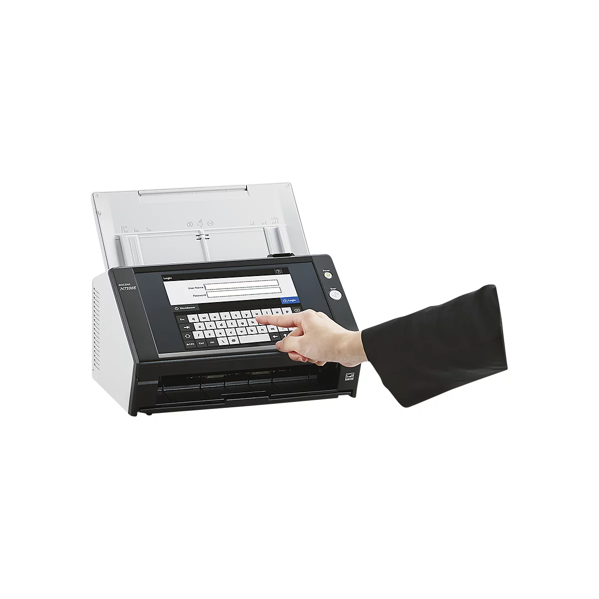 Documentscanner RICOH N7100E, netwerkcompatibel, zwart-wit/kleur, USB, duplex, 200/300 dpi, 25 ppm, tot A4