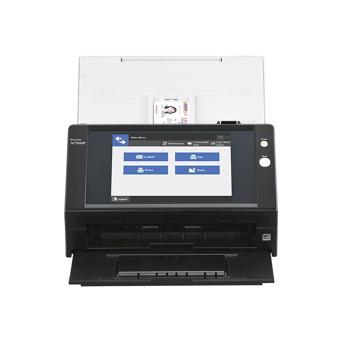 Documentscanner RICOH N7100E, netwerkcompatibel, zwart-wit/kleur, USB, duplex, 200/300 dpi, 25 ppm, tot A4