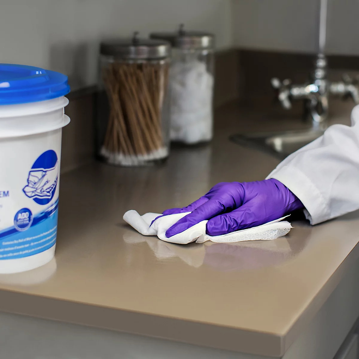 Doekjes Kimberly Clark Kimtech® Wettask™ DSX, voor dispenser, 6 rollen van 90 doekjes elk, scheurbestendig &amp; absorberend, wit.