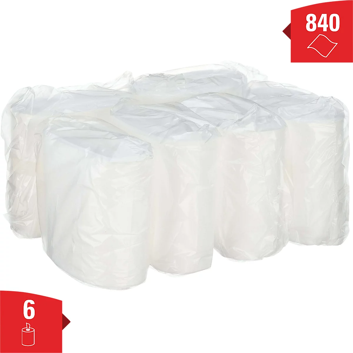Doekjes Rolls Kimtech® Wettask™, 6 x 140 doekjes, in dispenseremmer, droogbescherming, wit
