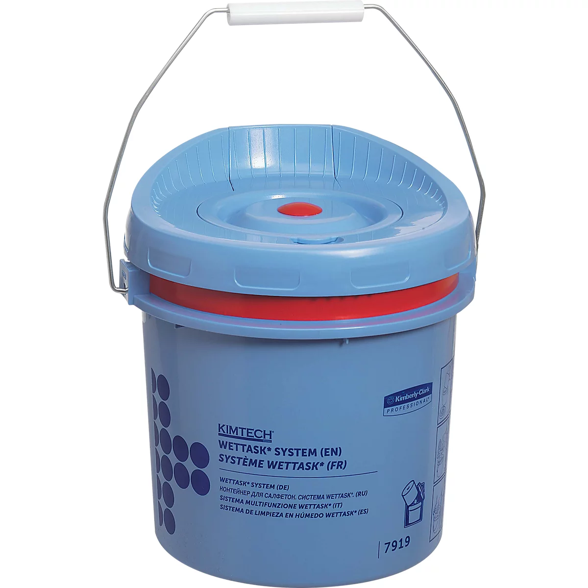 Doekjesdispenser Kimtech® Wettask™, voor rollen, luchtdicht, 4 stuks, blauw