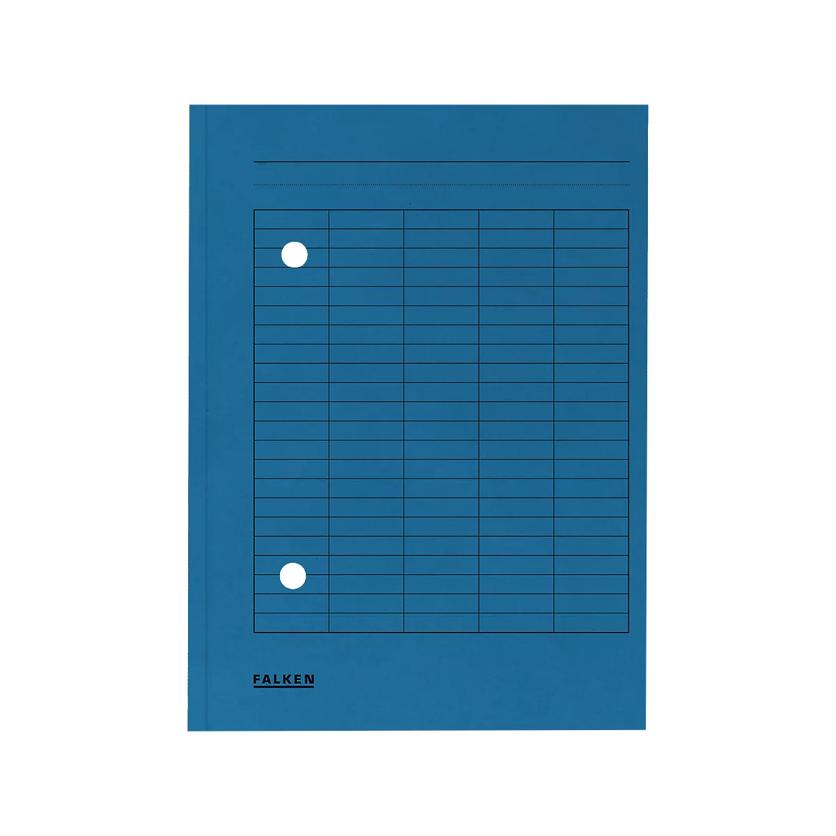 Dokumentenmappe FALKEN, DIN A4, 2-seitiger Gitterdruck, B 231 x H 318 mm, Karton, blau